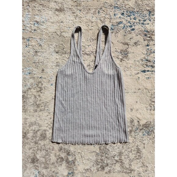 ZARA Women's Size Small W&B Collection Silver Shimmer TankTop - Picture 1 of 2